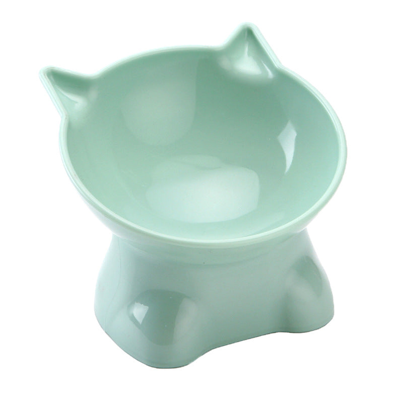 KFX-4800829 Cervical Support Pet Bowl with Anti-Tumble Design and High Foot Base - Available in Blue Gray, Pink, and Green