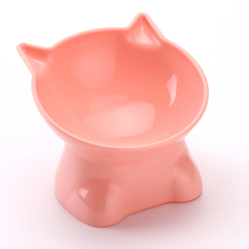 KFX-4800829 Cervical Support Pet Bowl with Anti-Tumble Design and High Foot Base - Available in Blue Gray, Pink, and Green