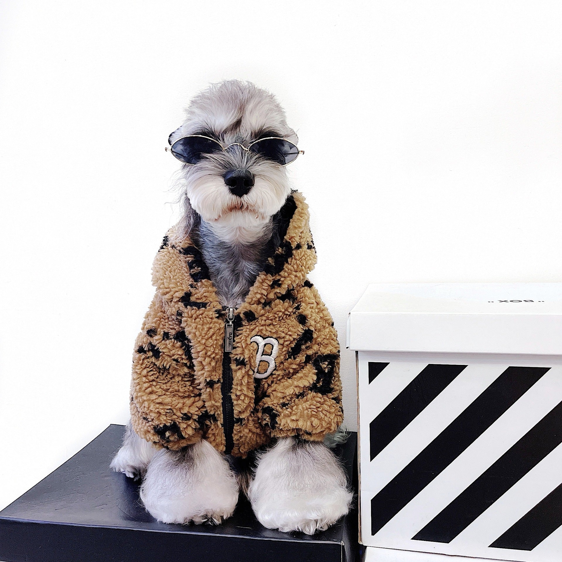 KFX-4801213 Thickened Lamb Fleece Coat for Autumn and Winter - Four-Legged Apparel in Yellow