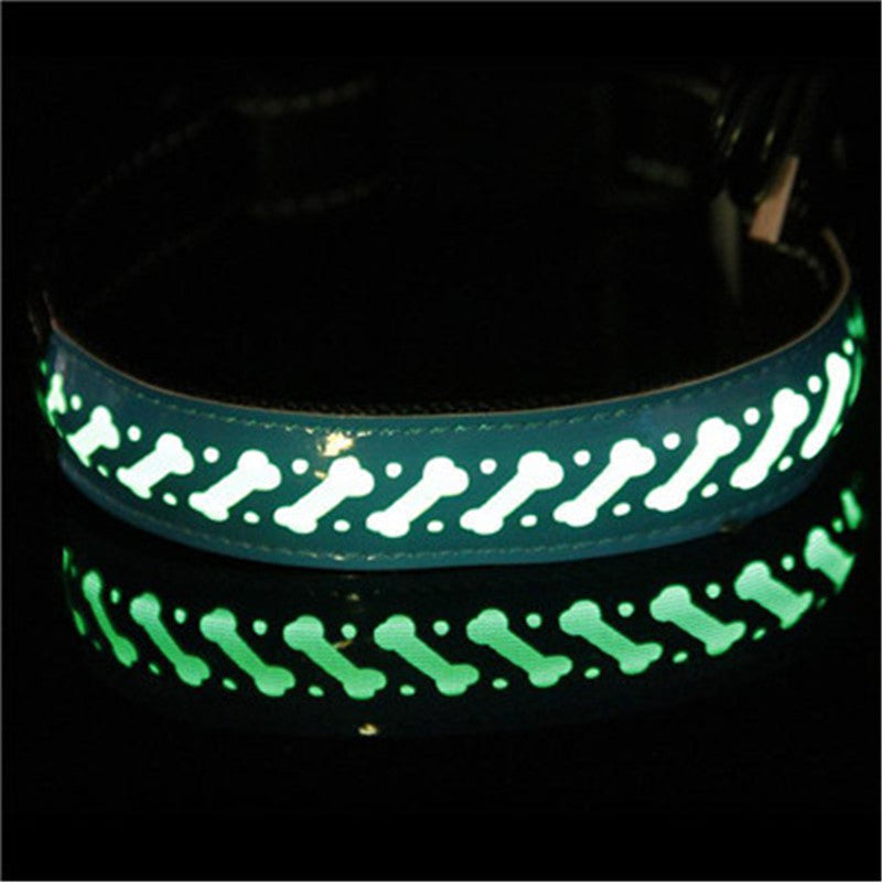 KFX-4802621 LED Light-Up Pet Collar with USB Charging - Available in Multiple Sizes