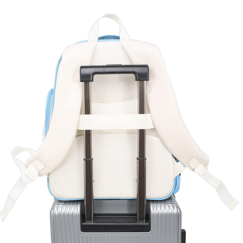 KFX-4802877 Double Shoulder Nylon Cat Carrier Bag - Portable and Foldable for 7.5kg Pets