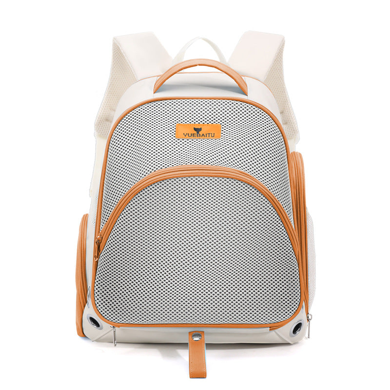 KFX-4802877 Double Shoulder Nylon Cat Carrier Bag - Portable and Foldable for 7.5kg Pets