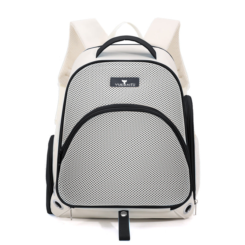 KFX-4802877 Double Shoulder Nylon Cat Carrier Bag - Portable and Foldable for 7.5kg Pets