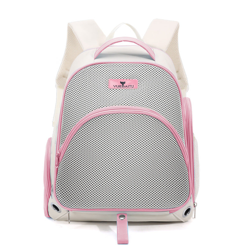 KFX-4802877 Double Shoulder Nylon Cat Carrier Bag - Portable and Foldable for 7.5kg Pets