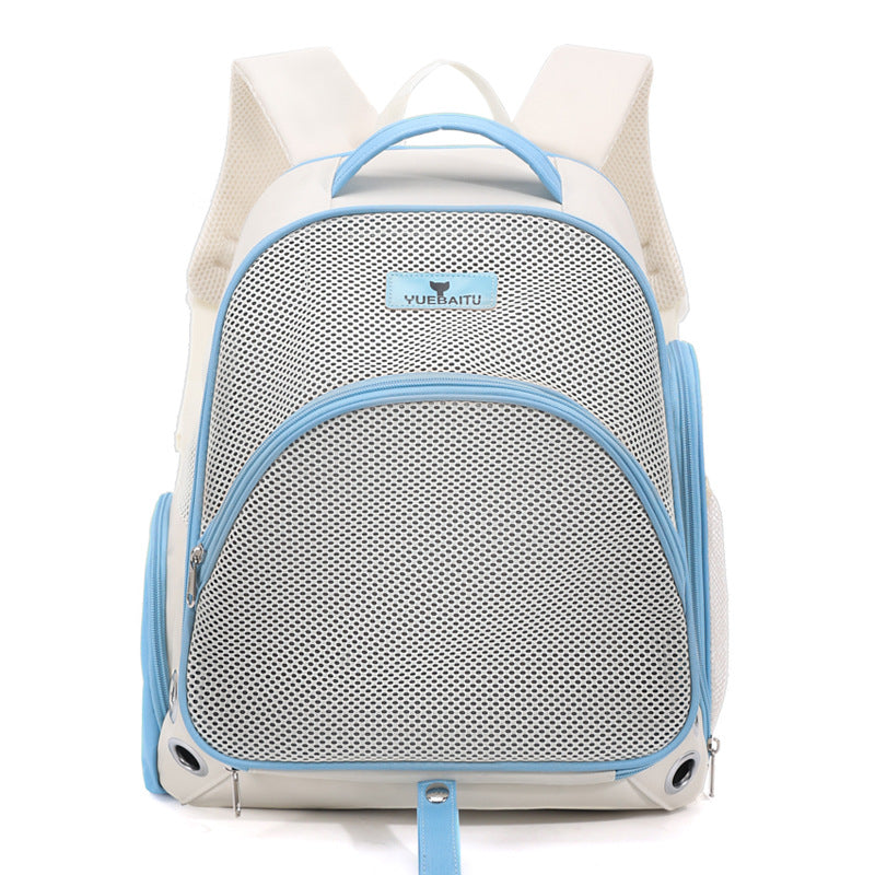 KFX-4802877 Double Shoulder Nylon Cat Carrier Bag - Portable and Foldable for 7.5kg Pets