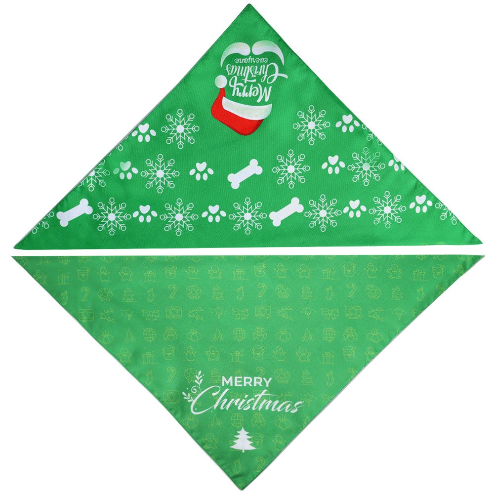 KFX-4803005 Triangular Pet Towel in Festive Designs - Suitable for Neck Sizes 25-48cm