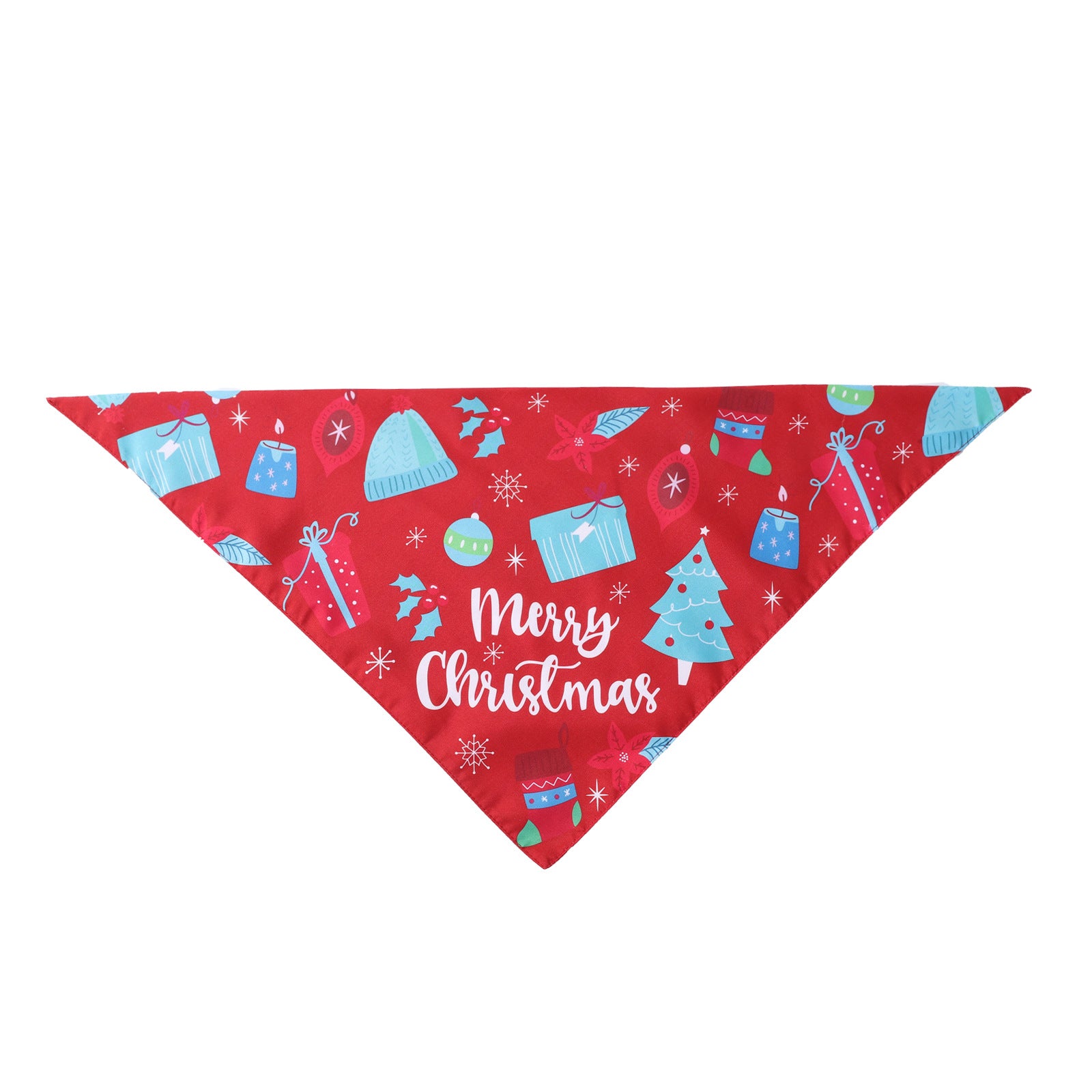 KFX-4803005 Triangular Pet Towel in Festive Designs - Suitable for Neck Sizes 25-48cm