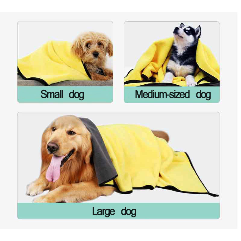 KFX-4806077 Super Absorbent Fiber Towel for Pet Drying, Car Cleaning, and Household Use
