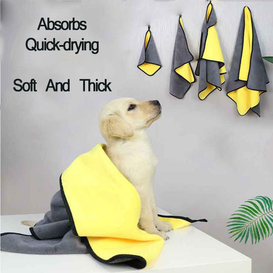 KFX-4806077 Super Absorbent Fiber Towel for Pet Drying, Car Cleaning, and Household Use