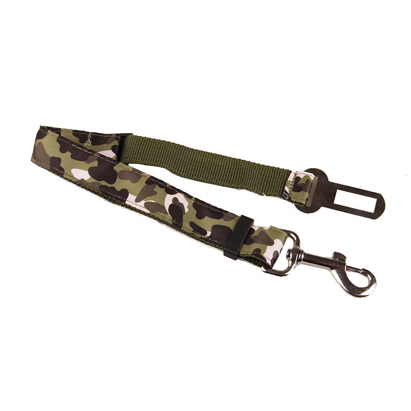 KFX-4806205 Camouflage Nylon Traction Rope for Dog Seat Belt