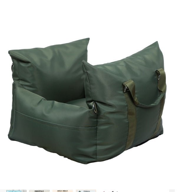 KFX-4808637 Adjustable Dual-Use Car Cushion for Dogs and Cats - Soft Cloth, 43CM x 60CM x 66CM, Available in Multiple Colors