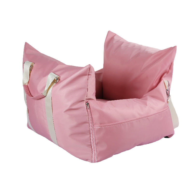 KFX-4808637 Adjustable Dual-Use Car Cushion for Dogs and Cats - Soft Cloth, 43CM x 60CM x 66CM, Available in Multiple Colors