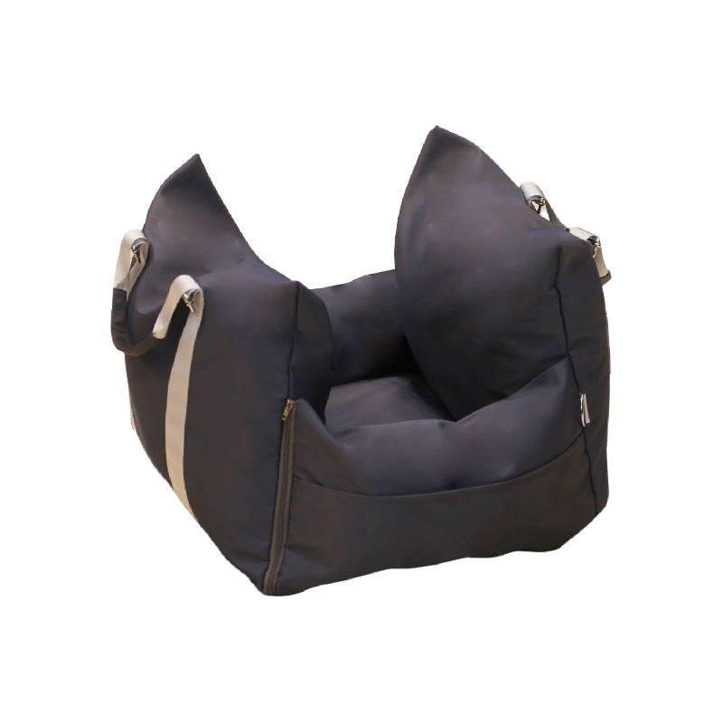 KFX-4808637 Adjustable Dual-Use Car Cushion for Dogs and Cats - Soft Cloth, 43CM x 60CM x 66CM, Available in Multiple Colors
