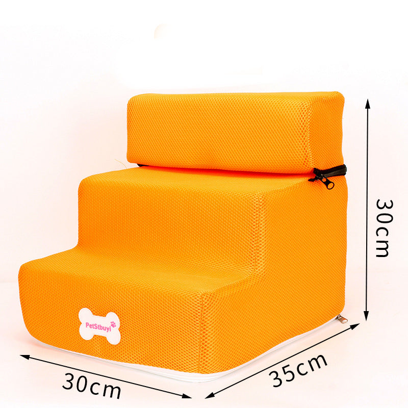 KFX-4809661 Pet Climbing Ladder with High Resilience Sponge Steps for Small Dogs, Customizable in Various Colors and Sizes