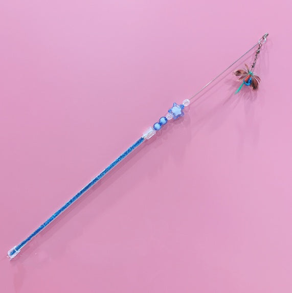 KFX-4812989 Telescopic Cat Play Toy with Flying Insects and Long Bells