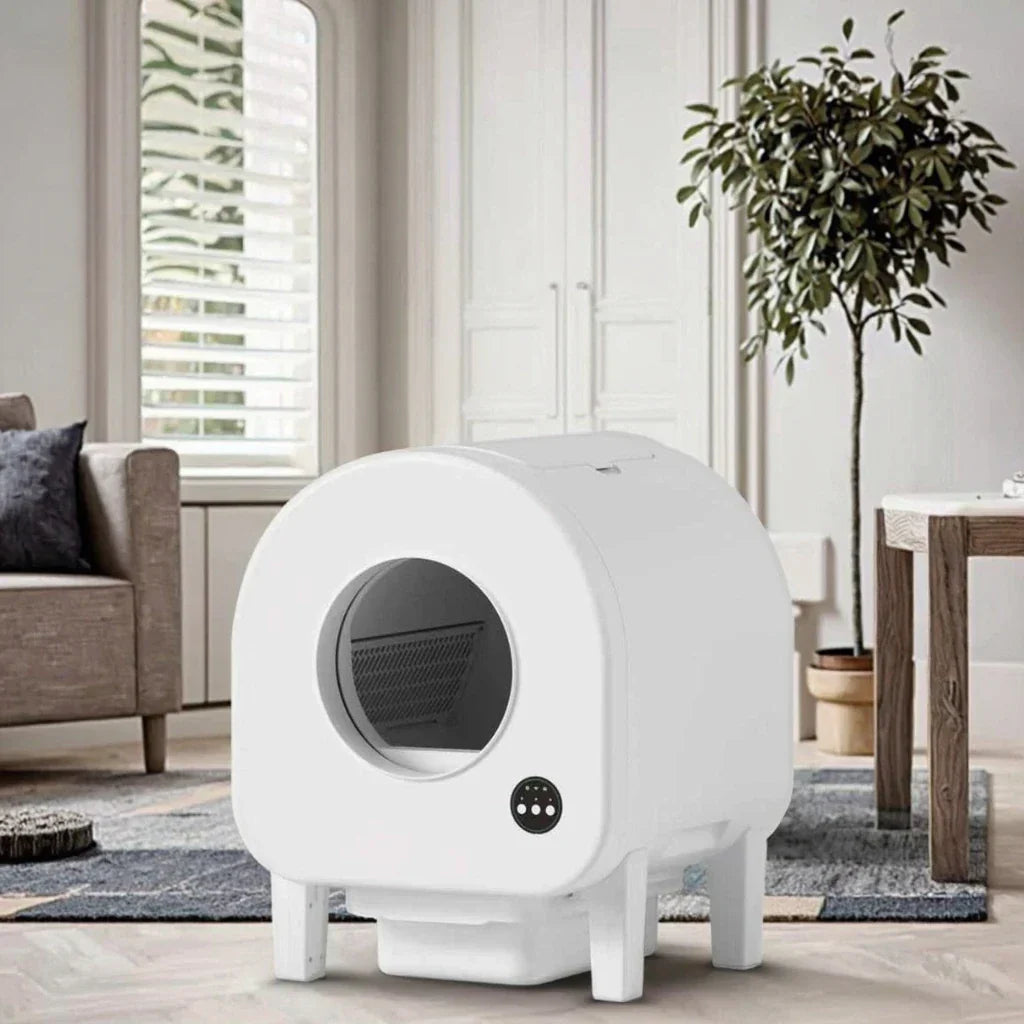 KFX-481555 Automatic Eco-Friendly 68L Cat Litter Box with Odor Control and Easy Clean Features