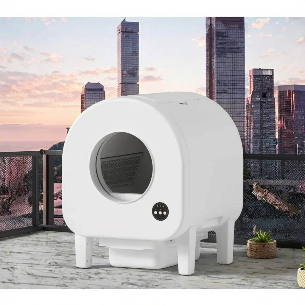KFX-481555 Automatic Eco-Friendly 68L Cat Litter Box with Odor Control and Easy Clean Features