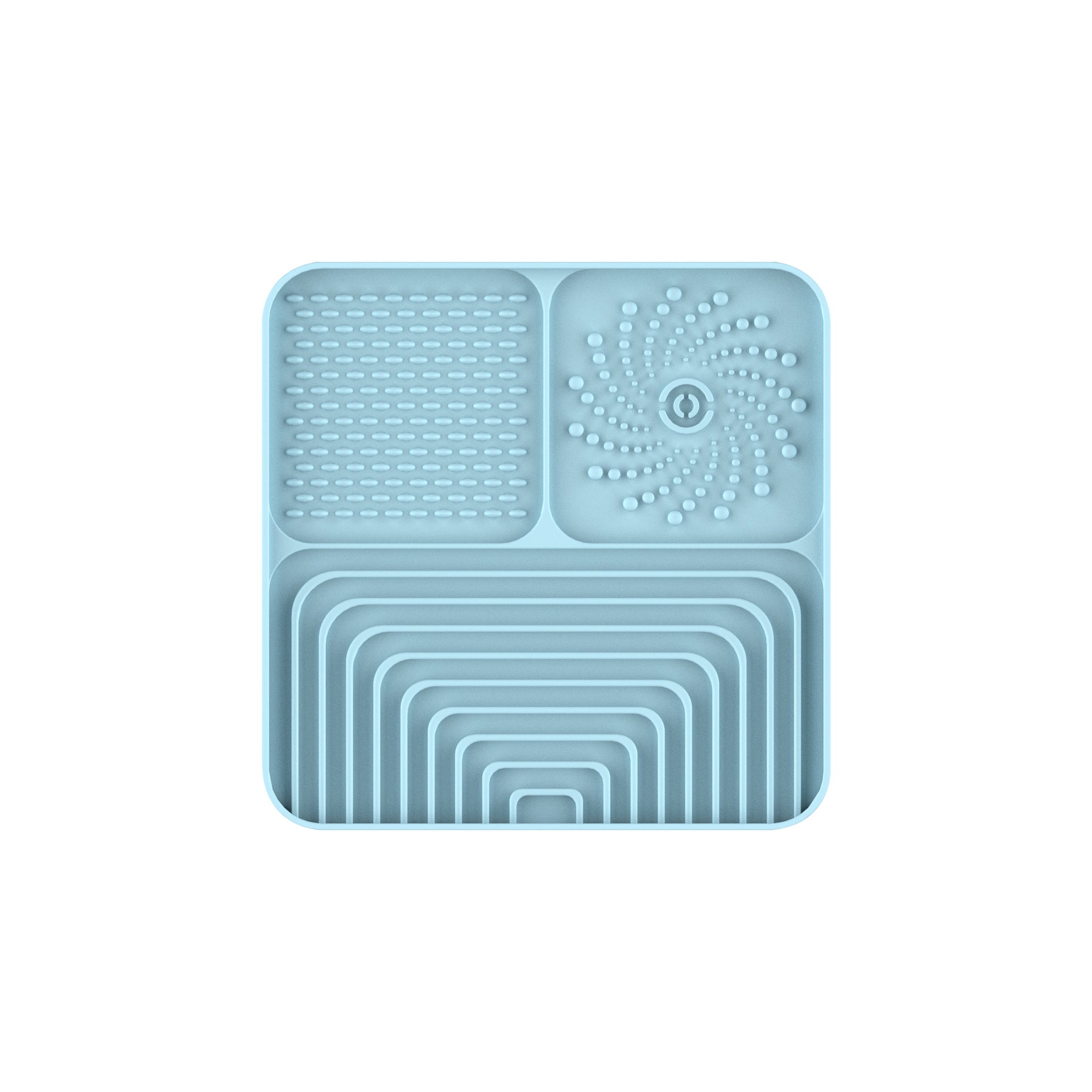 KFX-4818109 Silicone Slow Food Mat for Dogs and Cats, Anti-Choking Licking Pad with Suction Cups, Square Design