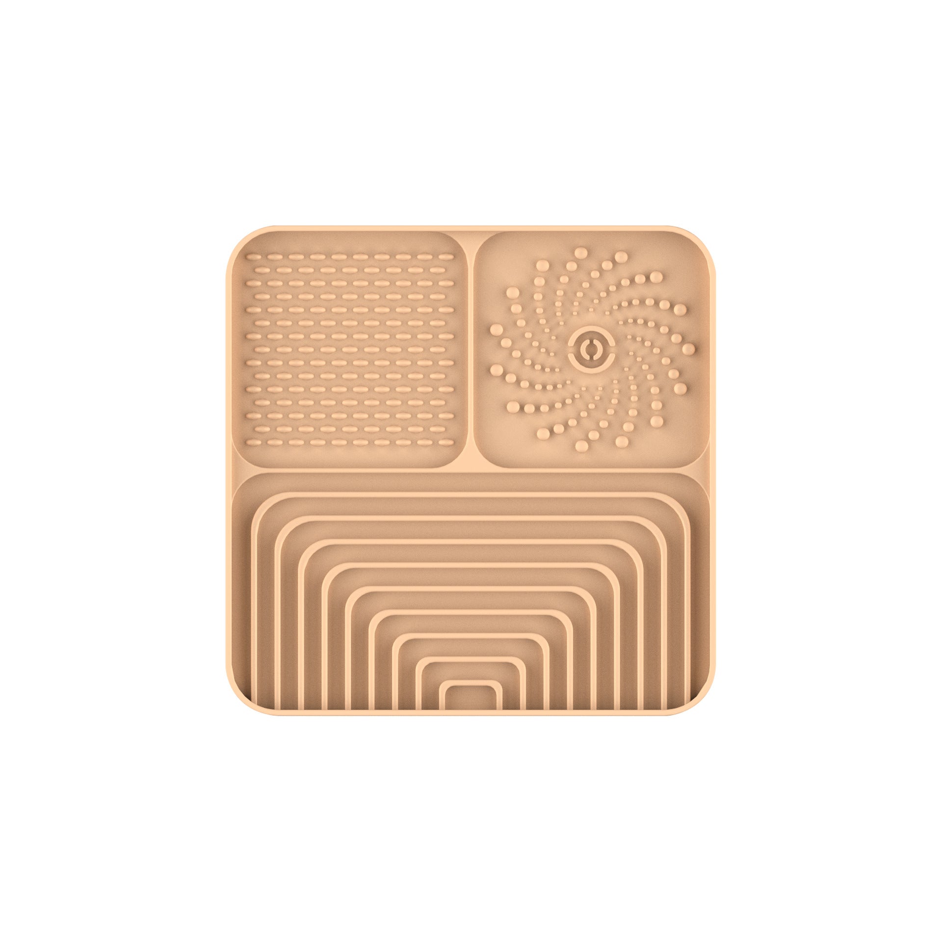 KFX-4818109 Silicone Slow Food Mat for Dogs and Cats, Anti-Choking Licking Pad with Suction Cups, Square Design
