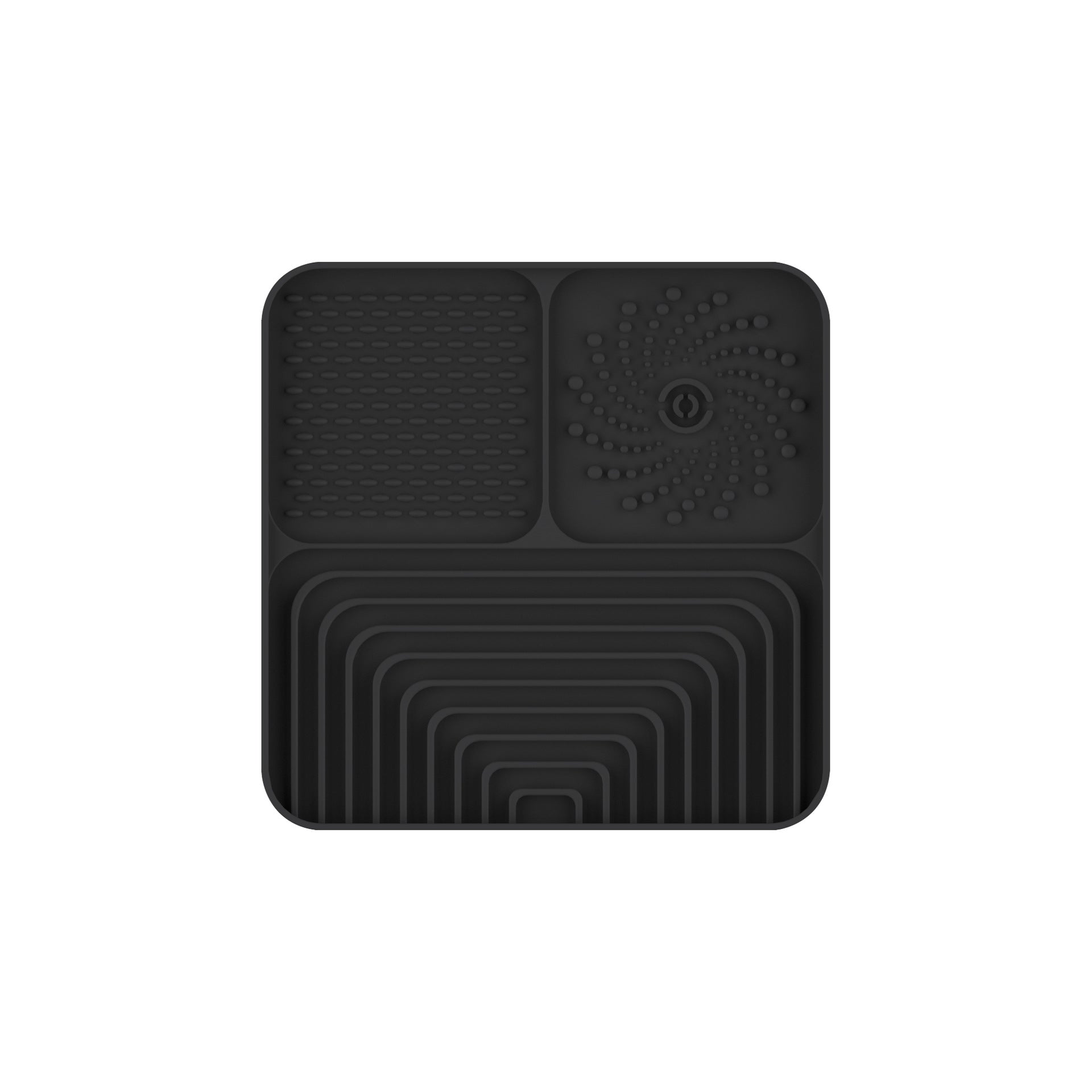 KFX-4818109 Silicone Slow Food Mat for Dogs and Cats, Anti-Choking Licking Pad with Suction Cups, Square Design