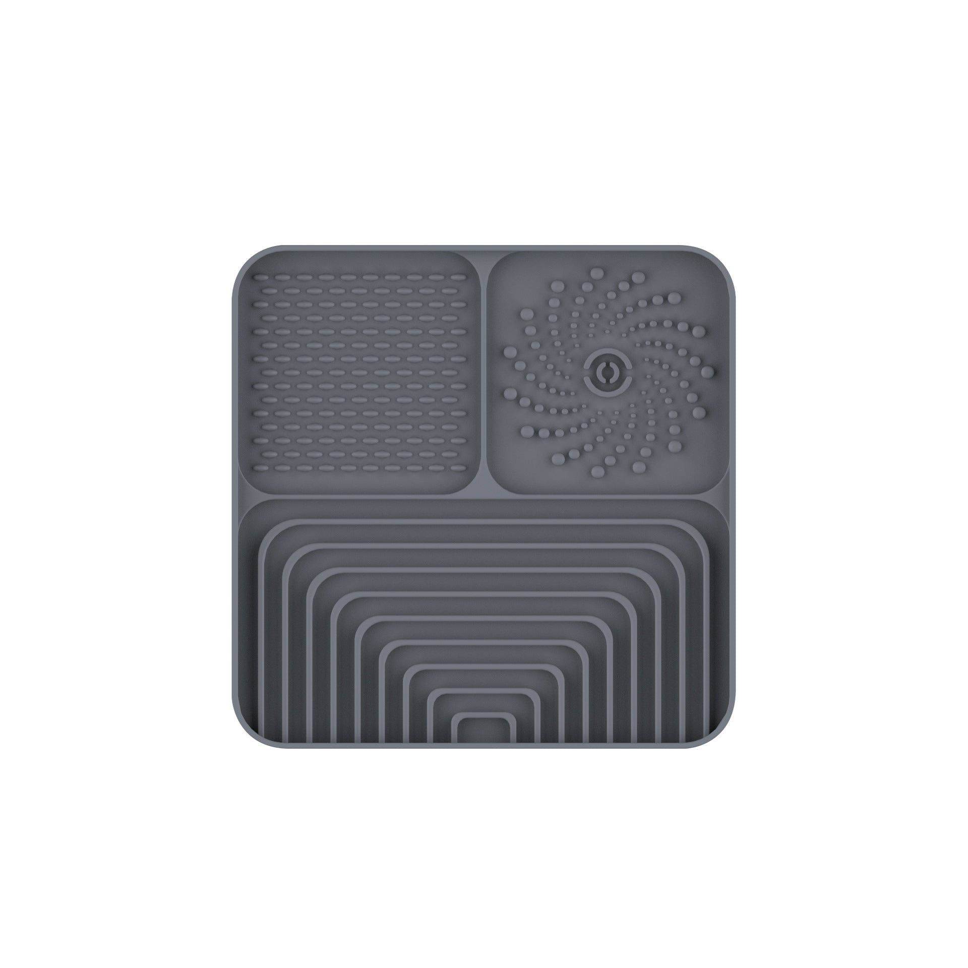 KFX-4818109 Silicone Slow Food Mat for Dogs and Cats, Anti-Choking Licking Pad with Suction Cups, Square Design