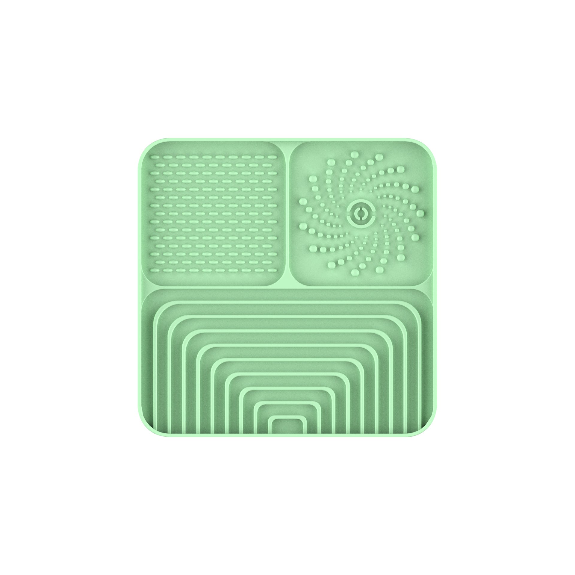 KFX-4818109 Silicone Slow Food Mat for Dogs and Cats, Anti-Choking Licking Pad with Suction Cups, Square Design