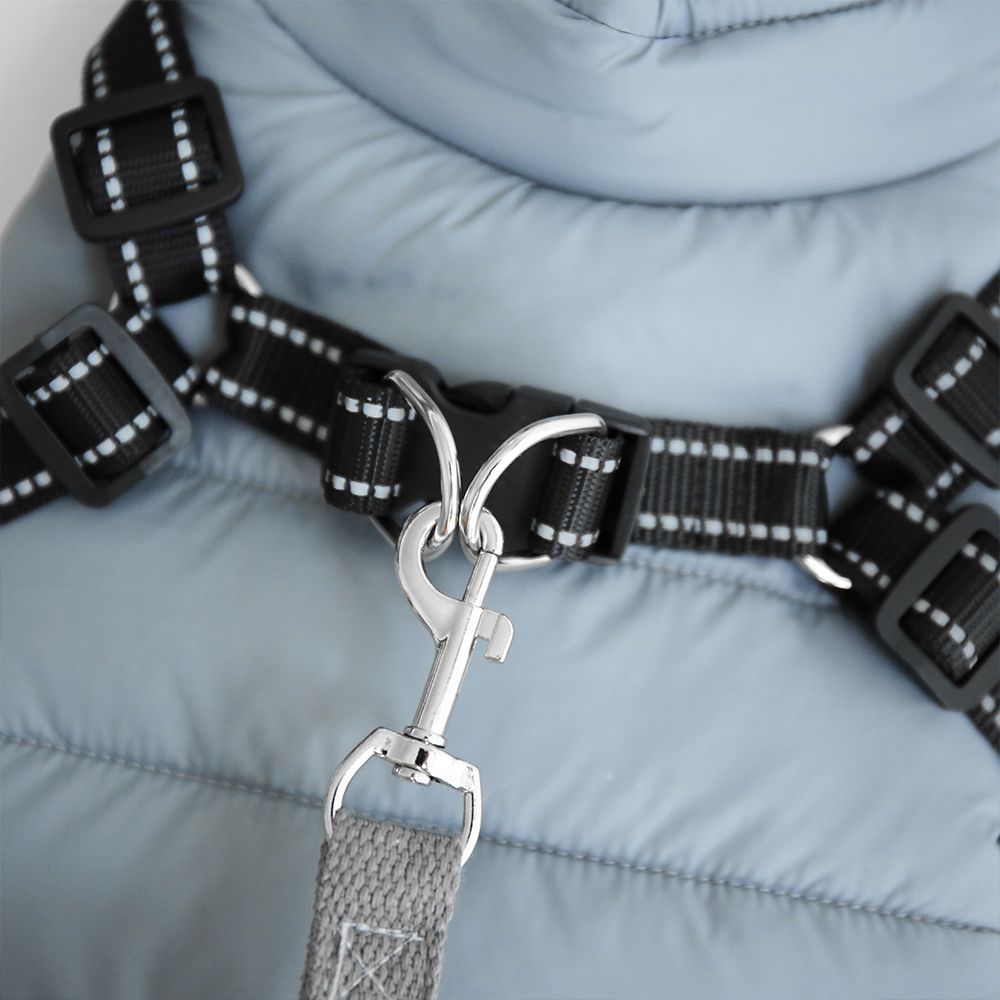 KFX-4819517 Insulated Fleece-lined Dog Vest with Zippers for Comfortable Winter Wear