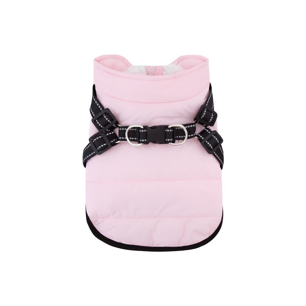KFX-4819517 Insulated Fleece-lined Dog Vest with Zippers for Comfortable Winter Wear