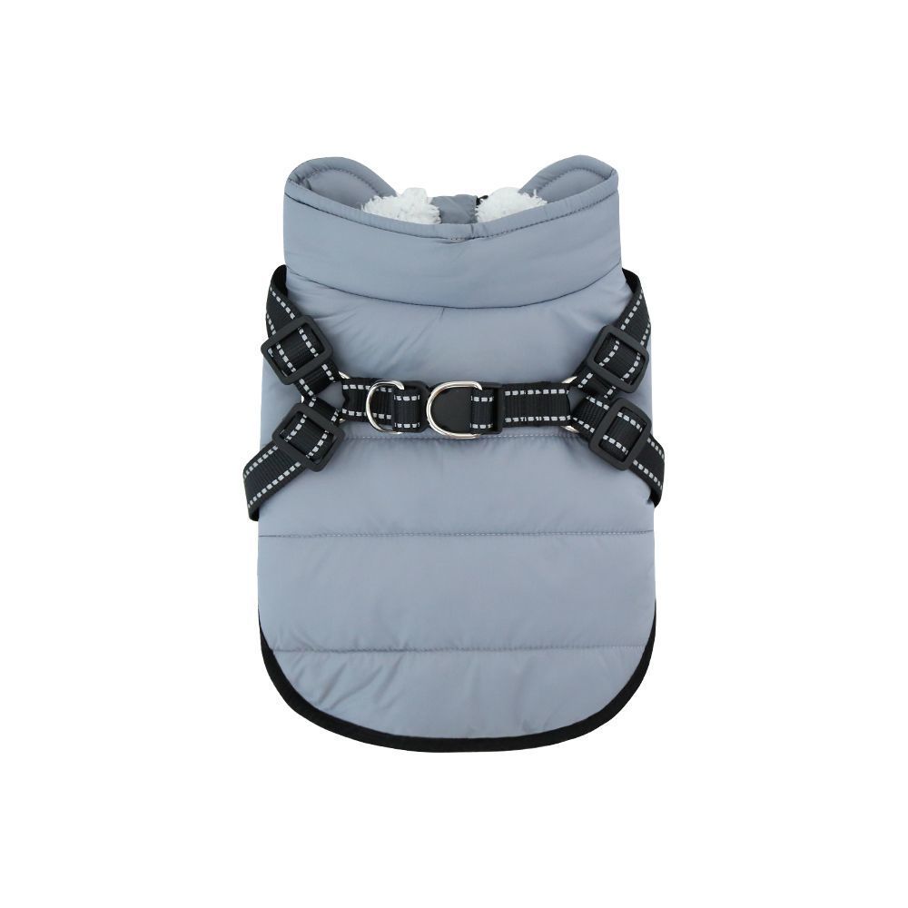 KFX-4819517 Insulated Fleece-lined Dog Vest with Zippers for Comfortable Winter Wear
