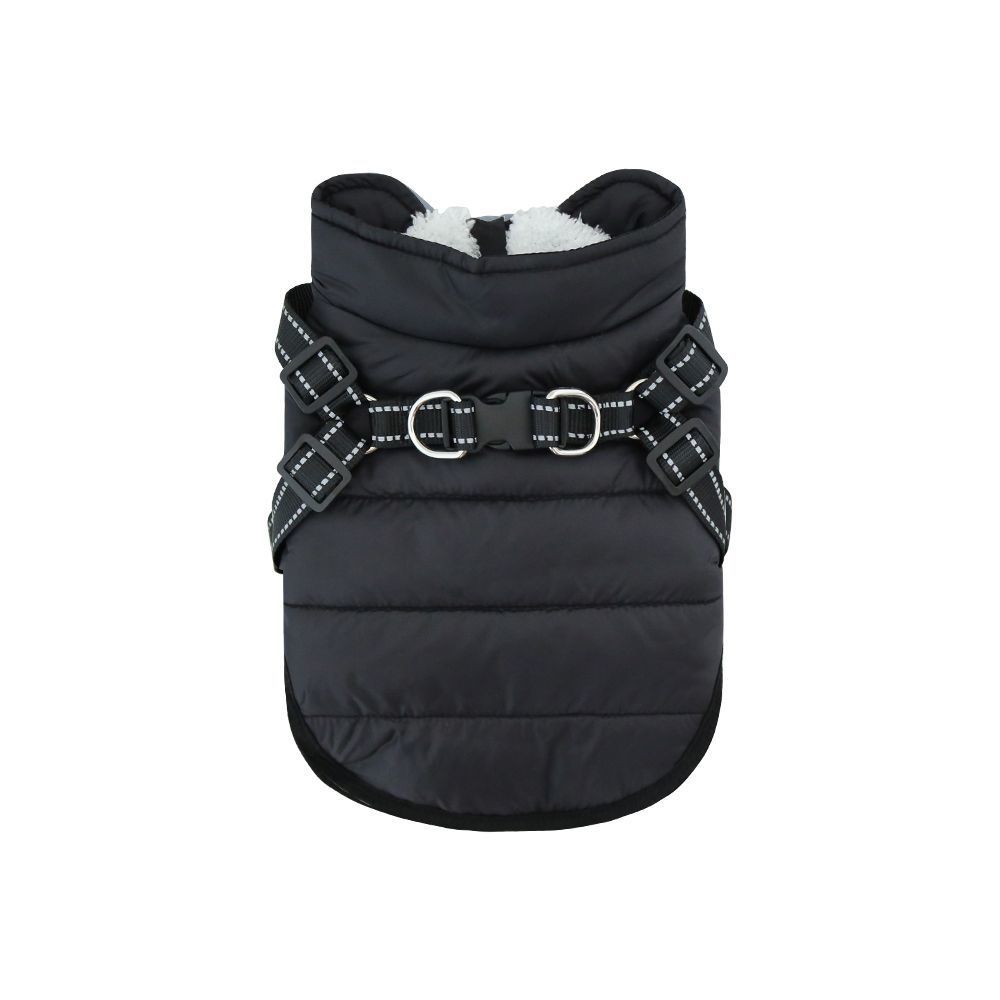 KFX-4819517 Insulated Fleece-lined Dog Vest with Zippers for Comfortable Winter Wear