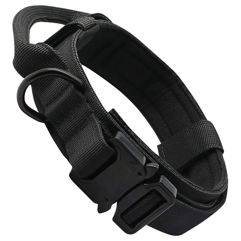KFX-4821693 Personalized Monochrome Tactical Dog Collar – Durable Nylon, Adjustable Sizes: M, L, XL