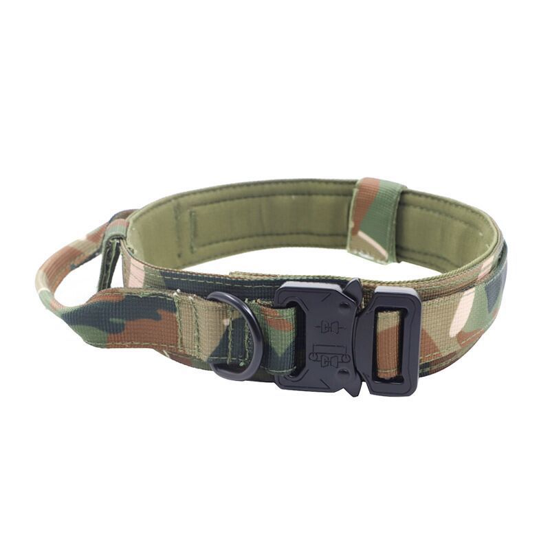 KFX-4821693 Personalized Monochrome Tactical Dog Collar – Durable Nylon, Adjustable Sizes: M, L, XL