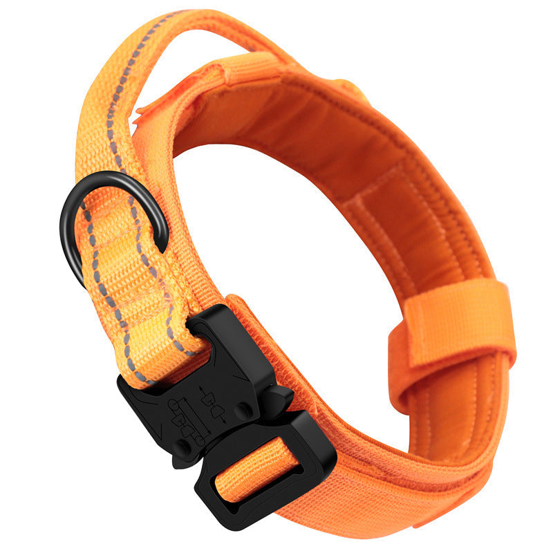 KFX-4821693 Personalized Monochrome Tactical Dog Collar – Durable Nylon, Adjustable Sizes: M, L, XL