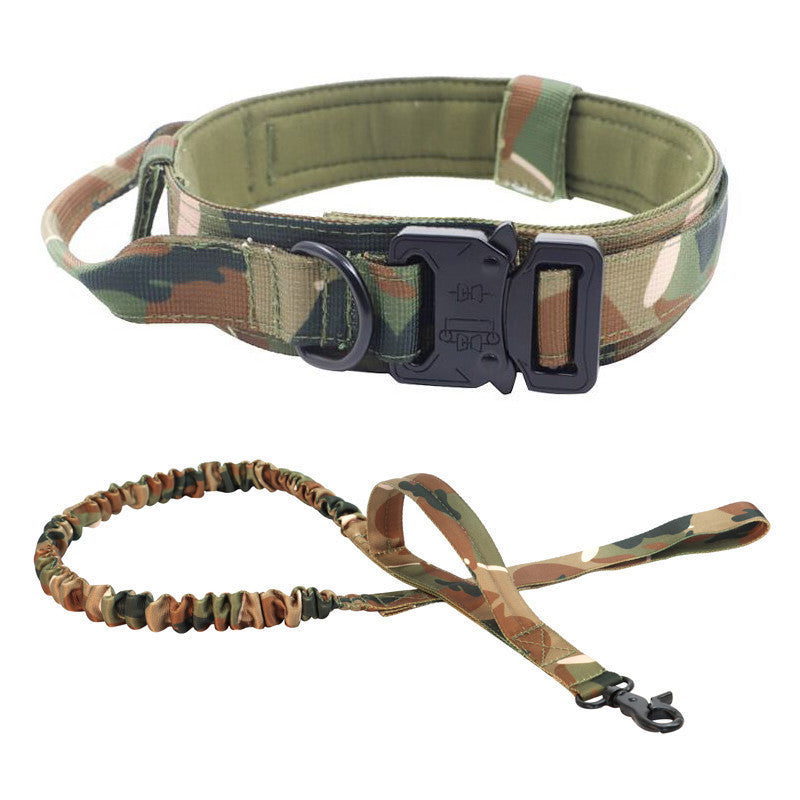 KFX-4821693 Personalized Monochrome Tactical Dog Collar – Durable Nylon, Adjustable Sizes: M, L, XL