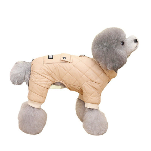 KFX-4822461 Cotton Padded Snow Proof Dog Coat for All Sizes - Brown and Black Options
