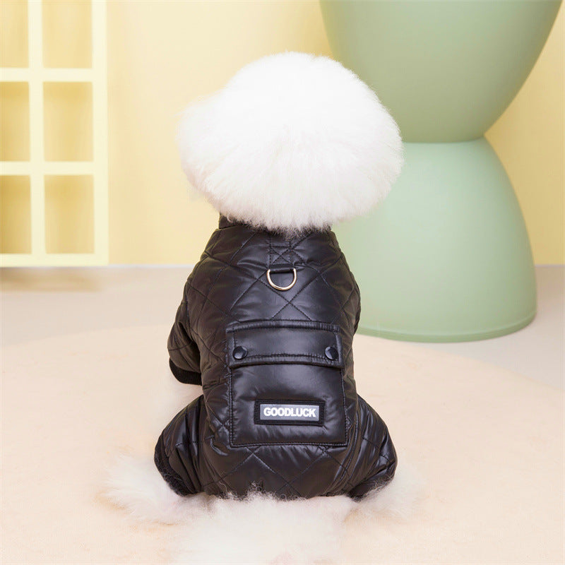 KFX-4822461 Cotton Padded Snow Proof Dog Coat for All Sizes - Brown and Black Options