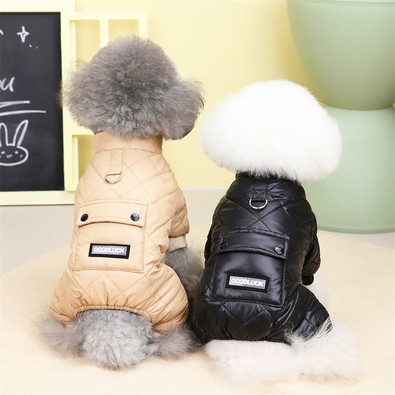 KFX-4822461 Cotton Padded Snow Proof Dog Coat for All Sizes - Brown and Black Options