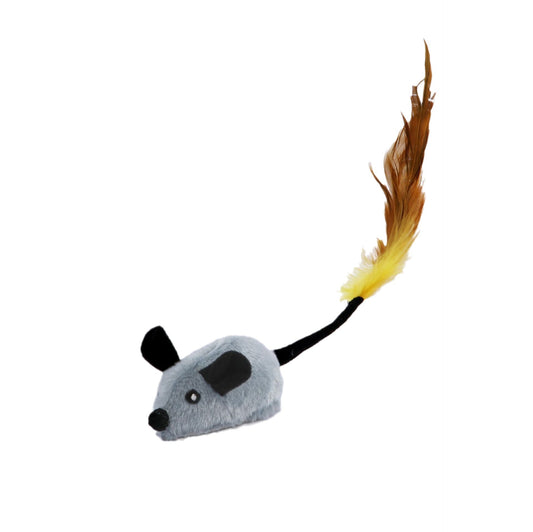 KFX-4822717 Rechargeable Plush Smart Mouse Cat Toy with Simulation Sounds for Boredom Relief