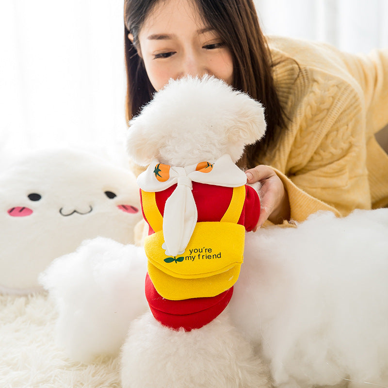 KFX-4822973 Cute Cartoon Sweater for Pets - Cotton Autumn and Winter Apparel