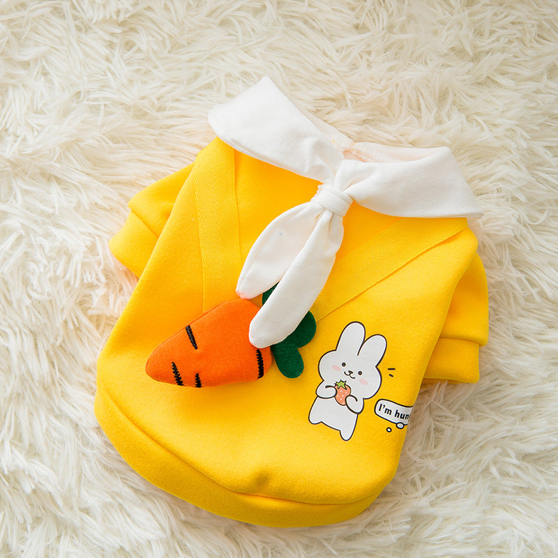 KFX-4822973 Cute Cartoon Sweater for Pets - Cotton Autumn and Winter Apparel