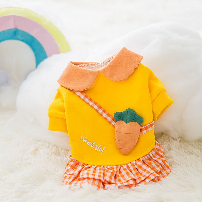 KFX-4822973 Cute Cartoon Sweater for Pets - Cotton Autumn and Winter Apparel