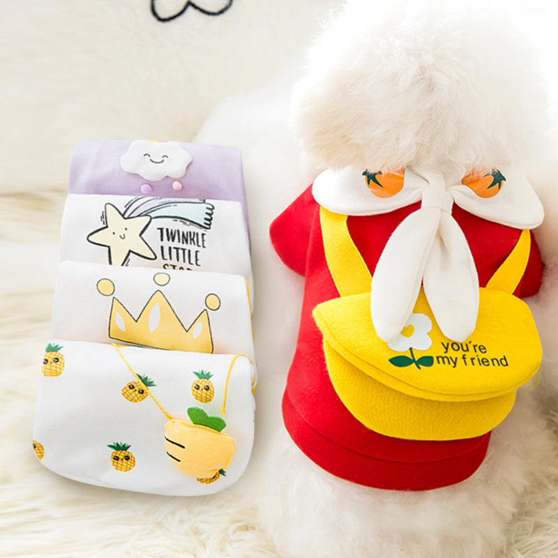 KFX-4822973 Cute Cartoon Sweater for Pets - Cotton Autumn and Winter Apparel