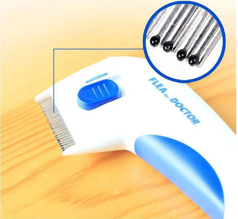 KFX-4823485 Electric Lice Remover for Dogs and Cats with Replaceable Battery and Cutter Head, Insulation Plastic & Steel Needle