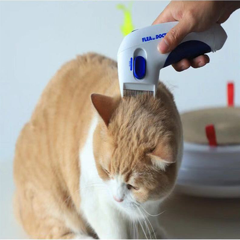 KFX-4823485 Electric Lice Remover for Dogs and Cats with Replaceable Battery and Cutter Head, Insulation Plastic & Steel Needle