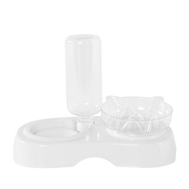 KFX-4823869 Automatic Water Refilling Cat Bowl with Choking Prevention – Transparent Plastic, Multiple Colors