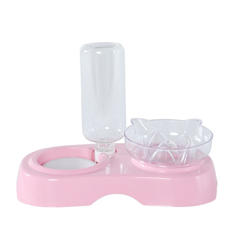 KFX-4823869 Automatic Water Refilling Cat Bowl with Choking Prevention – Transparent Plastic, Multiple Colors