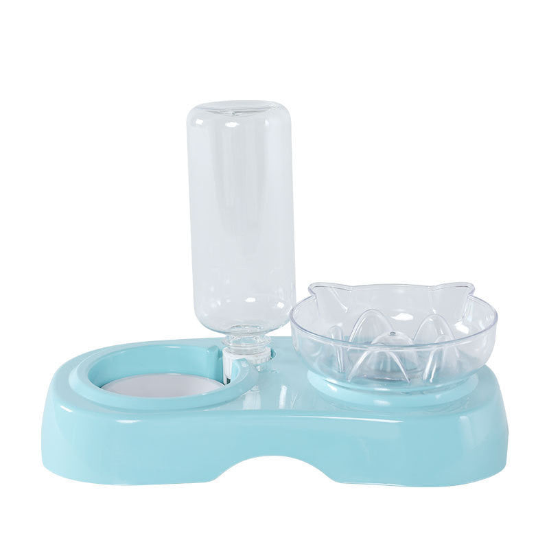 KFX-4823869 Automatic Water Refilling Cat Bowl with Choking Prevention – Transparent Plastic, Multiple Colors
