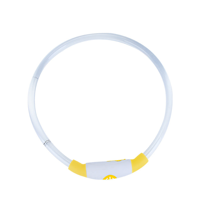 KFX-4825149 LED Dog Collar - Rechargeable Glow in the Dark Safety Necklace for Pets, Adjustable Fit, USB Charging