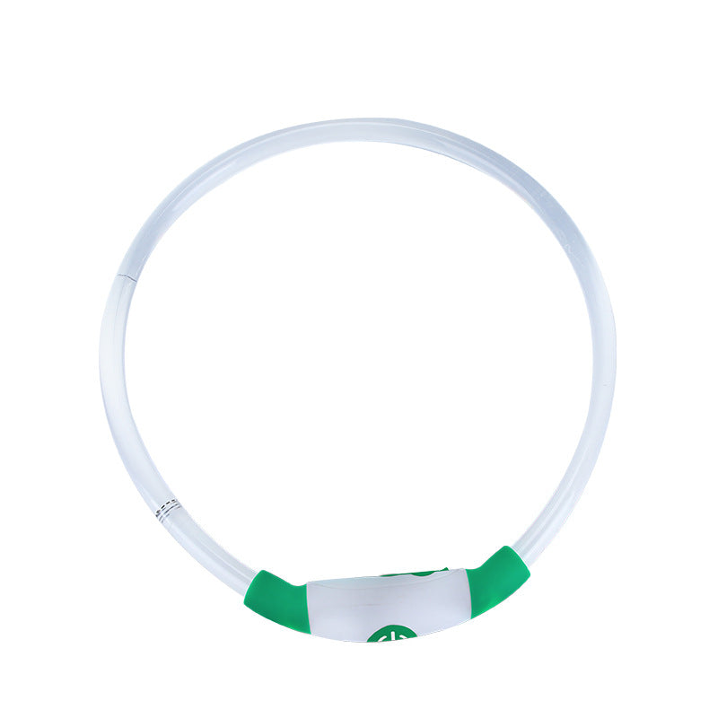 KFX-4825149 LED Dog Collar - Rechargeable Glow in the Dark Safety Necklace for Pets, Adjustable Fit, USB Charging