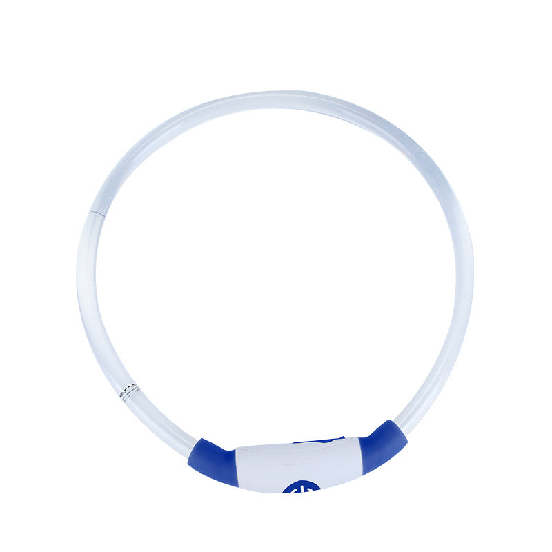 KFX-4825149 LED Dog Collar - Rechargeable Glow in the Dark Safety Necklace for Pets, Adjustable Fit, USB Charging